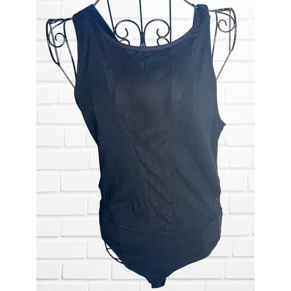 5/$25 Express Women's Small Bodysuit Black Mesh Open back